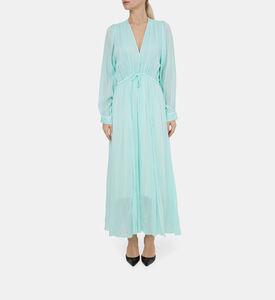 Silk Cotton Voile Maxi Dress