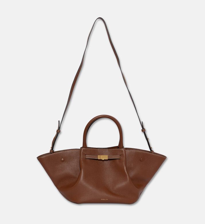 Demellier City-inspired Leather Bag, Light-brown, Packshot View