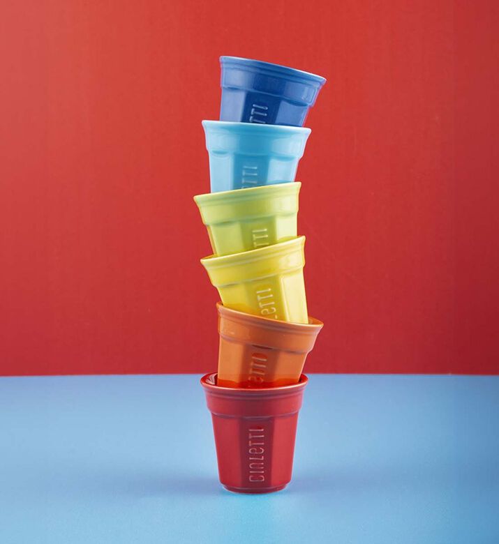 طقم فناجين إسبريسو سيراميك 6 قطع متعددة الألوان طقم فناجين إسبريسو سيراميك 6 قطع متعددة الألوان