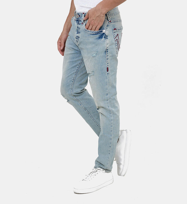 Stitched 5-pockets Denim Pants