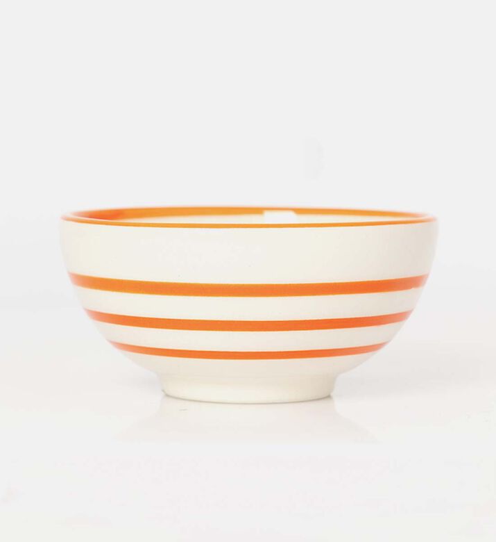 Easy Life Hand-painted Ceramic Bowl, Orange, Packshot View