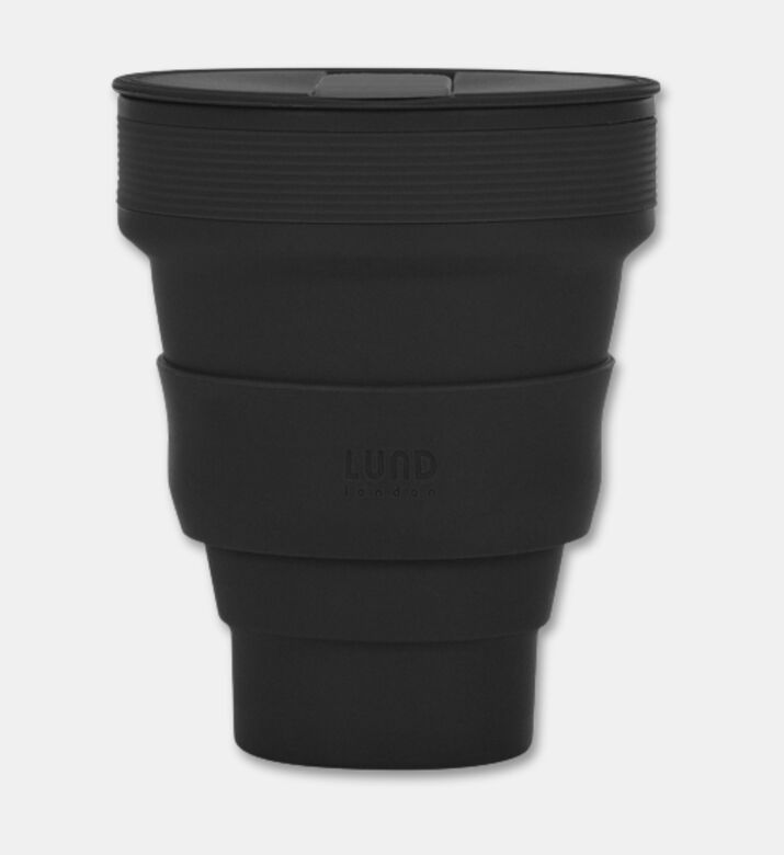 Lund London Collapsible Travel Cup, Black, 350-ml, Packshot View