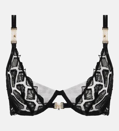 Geometric Lace Plunge Bra