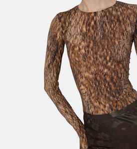 بودي سوت طويل الأكمام بطبعة حيوانات