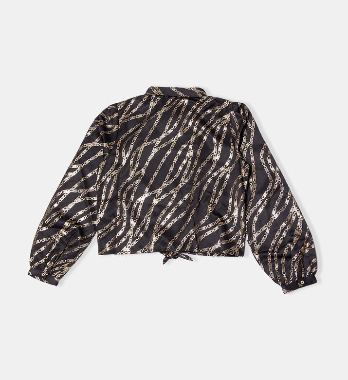 Gold Chain Logo Button-down Shirt