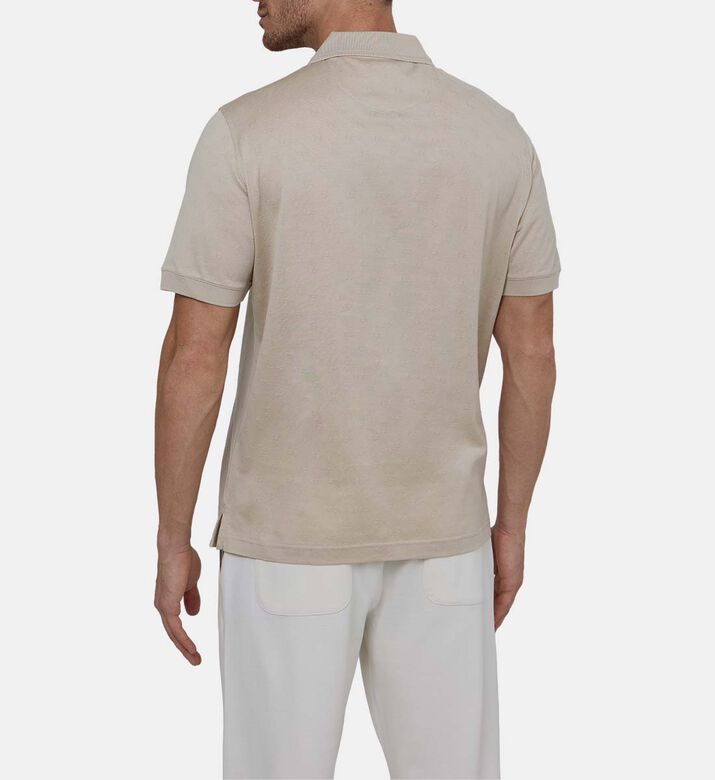 Cotton Front Half-zip Polo Shirt