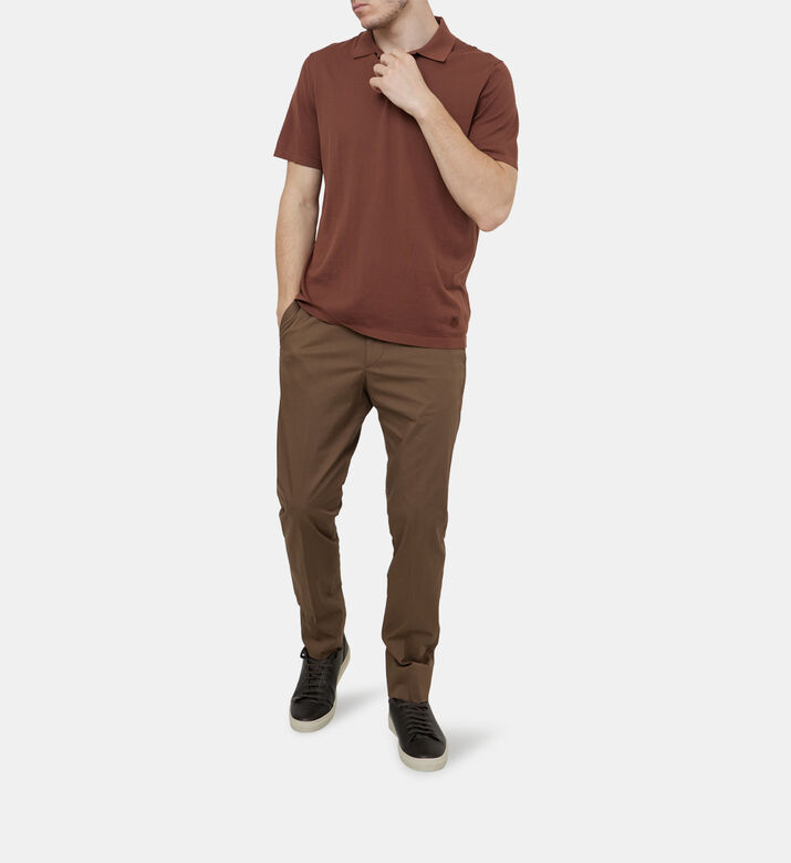 تيشيرت بولو قطن محبوك بأزرار