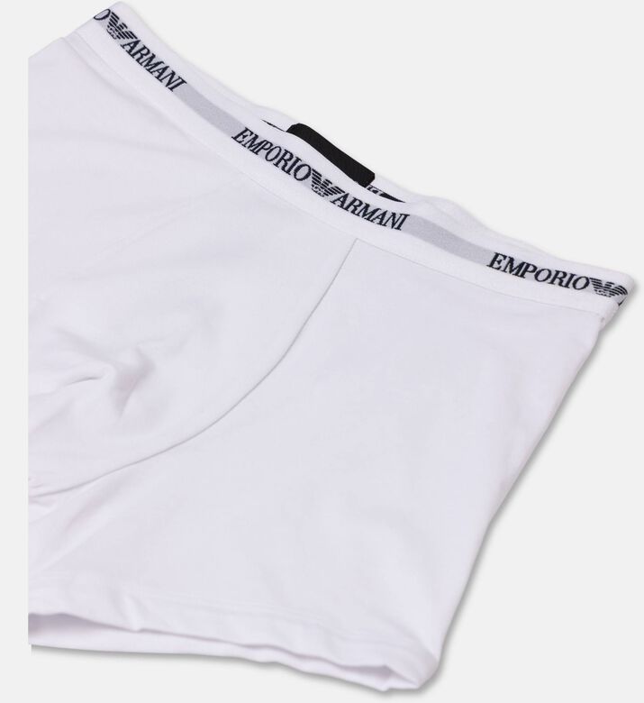 Emporio Armani Logo-waistband Trunk Briefs Set, White, Xxl, Packshot View
