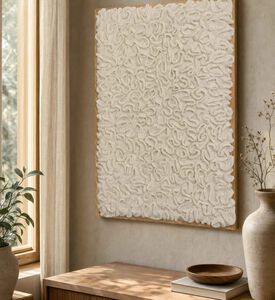 Home Deco and More Ellice Ivory Wall Art Frame, Model View