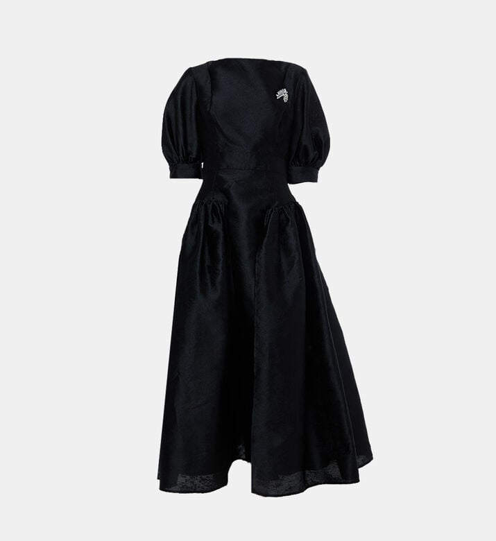 Boat Neck Midi Dress