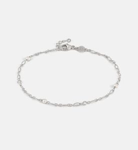 Anklets Cubic Zirconia White Pearl Silver Anklet Anklets Cubic Zirconia White Pearl Silver Anklet