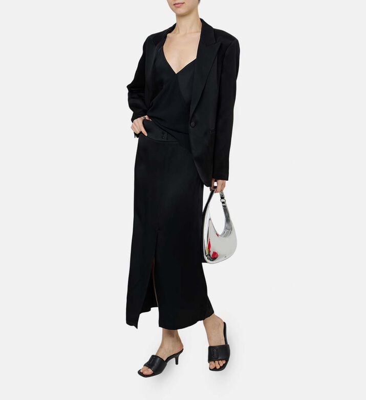 Satin Dual-finish Pencil Skirt Satin Dual-finish Pencil Skirt