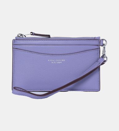 Slim 84 Top Zip Leather Wristlet