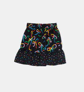 تنورة منقوشة بعقدة بنقاط بولكا