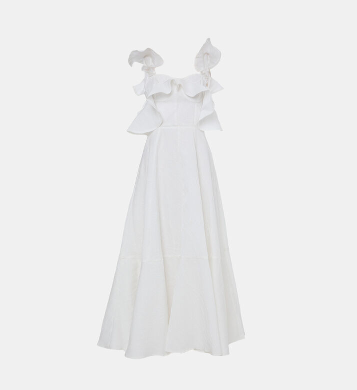 Satin V-neck Midi Dress