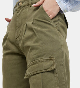 بنطال كستنائي عالي الخصر