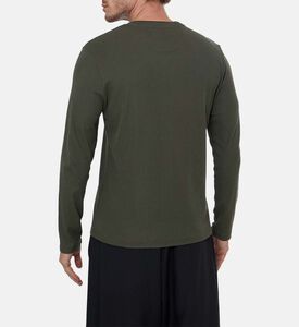 Vince Terrapin Crewneck Long-sleeve Sweater, Green, Xl, Model View