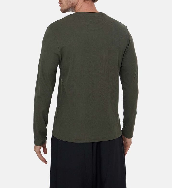 Vince Terrapin Crewneck Long-sleeve Sweater, Green, Xl, Model View