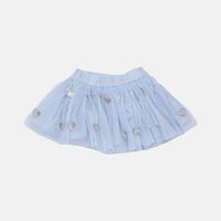 Hearts Embroidered Mini Skirt
