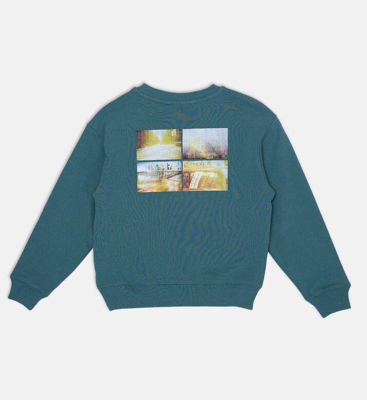 سويت شيرت بطبعة سيتي سين على الظهر