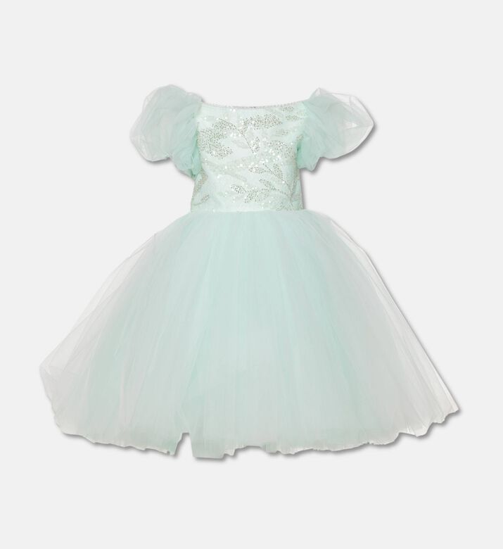 Lelyte Leaf-patterned Embroidery Dress, Packshot View
