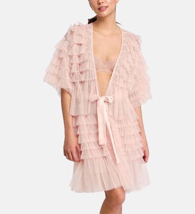 Short-sleeve Ruffle Design Cover-up