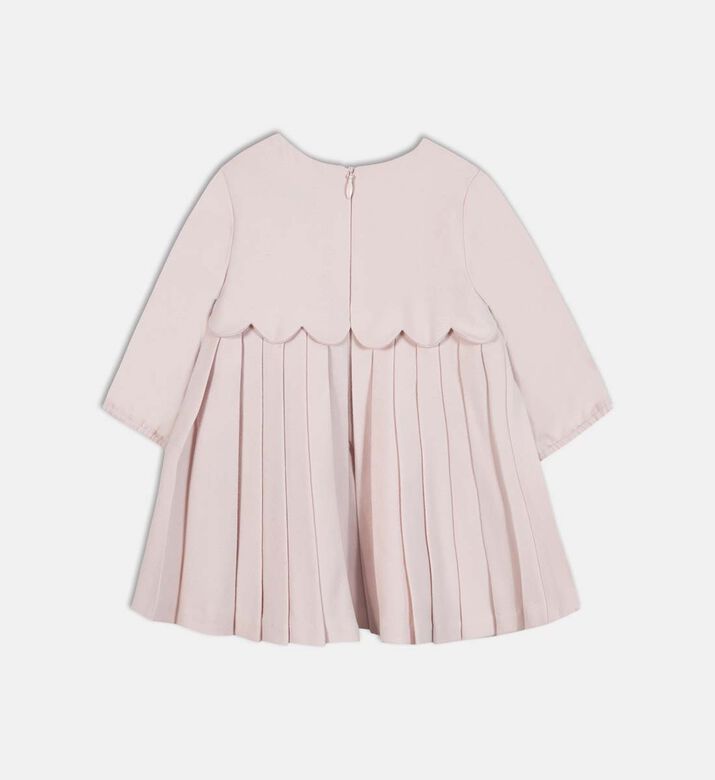 Pleats-detail Long-sleeve Dress