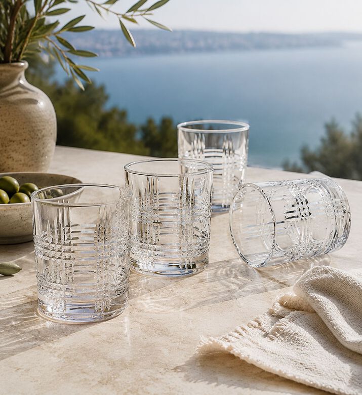 Salt and Pepper Bond Glass Tumbler 4-piece Set 250 Ml, Packshot View