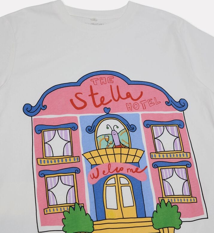Stella McCartney Embroidered Butterfly Patches Graphic T-shirt, Packshot View