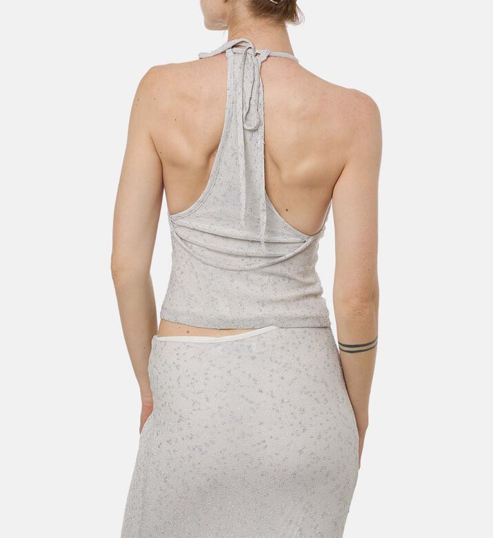 بلوزة إمبر ضيقة مرقطة