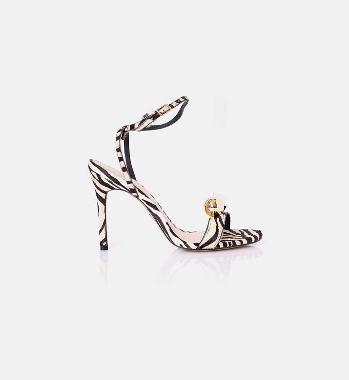 Zebra-print Stiletto Sandals
