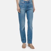 Wide-leg 5-pockets Denim Pants