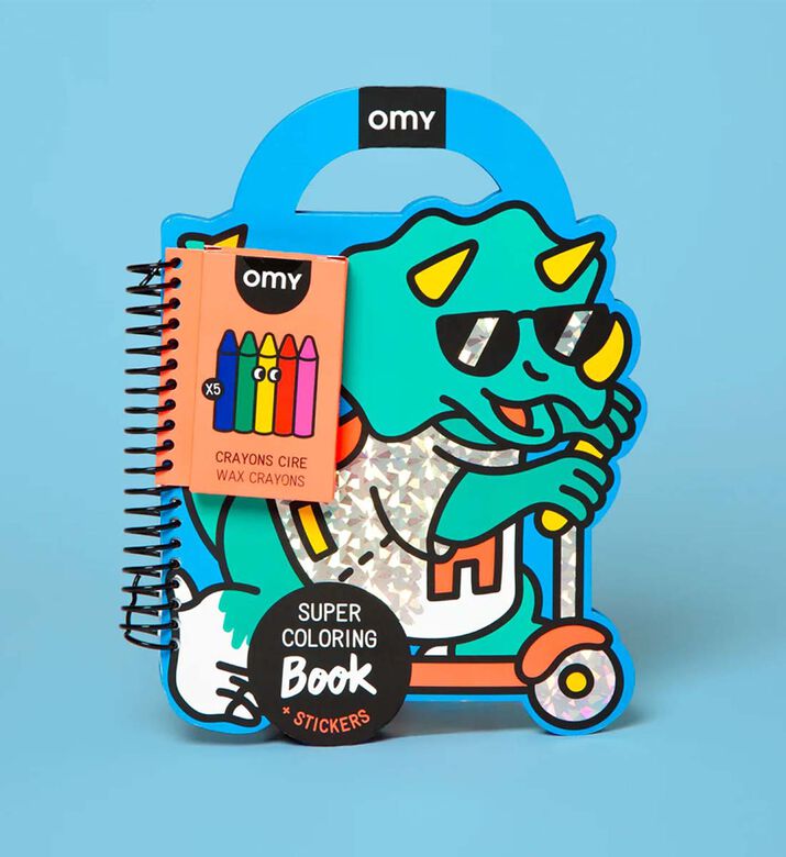 Dino Super Coloring Stickers Book
