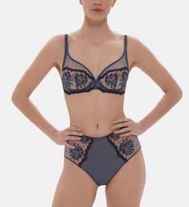 Floral-embroidery Full Coverage Plunge Bra Floral-embroidery Full Coverage Plunge Bra