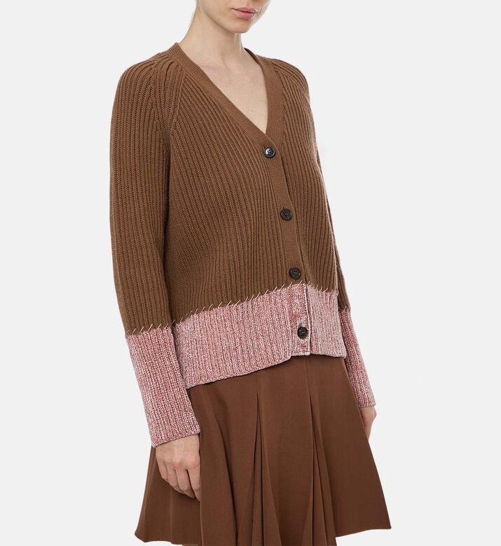 Marni Two-tone Color-block Cardigan, Model View