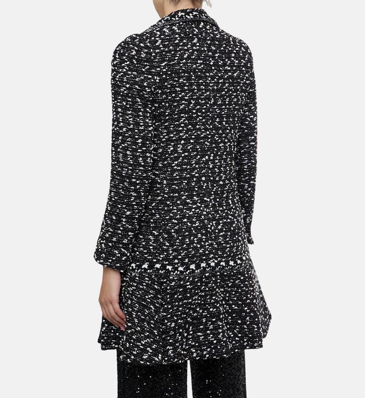 Edward Achour Paris Textured Double-breasted Coat, Model View Edward Achour Paris Textured Double-breasted Coat, Model View