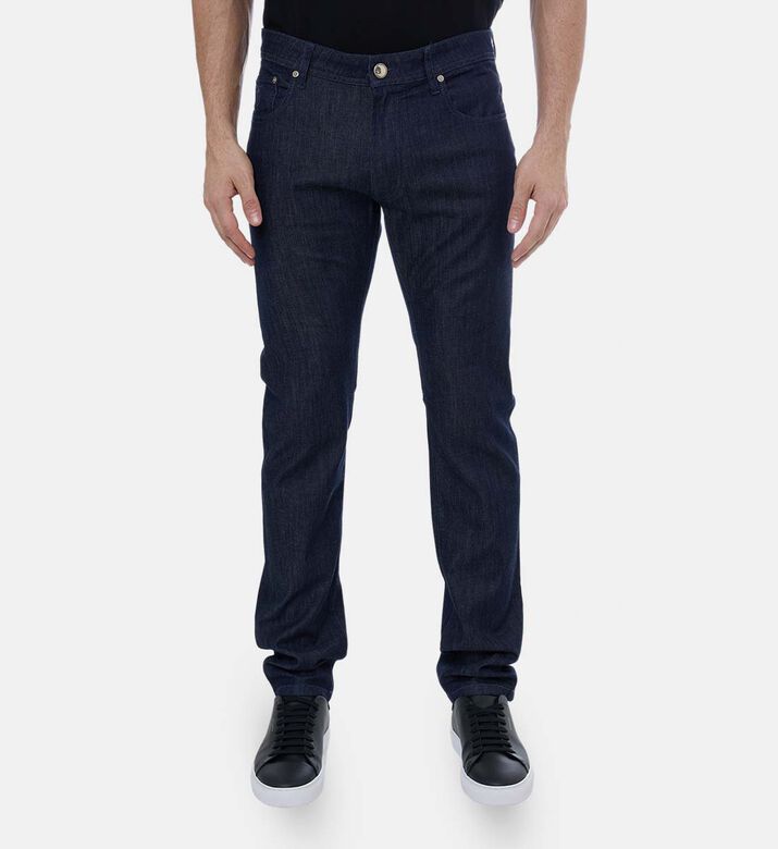 Dark Wash Slim-fit Denim Pants