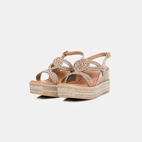 Riad Raffia Wedge-heel Leather Sandals