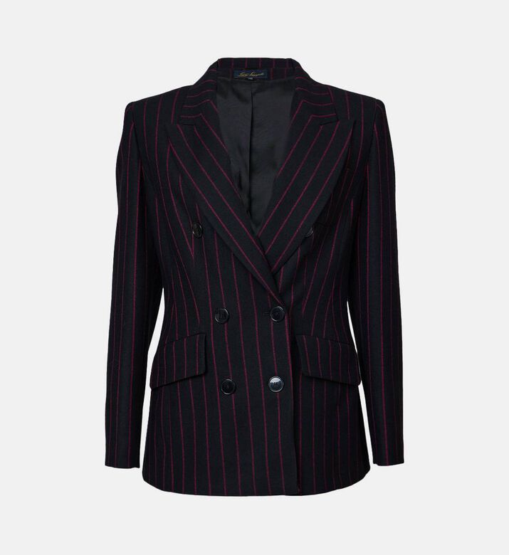 Pinstriped Pattern Blazer