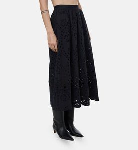 Ba and Sh Bela All-over Broderie Anglaise A-line Midi Skirt, Model View