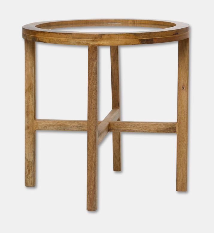 Home Deco and More Large Round-shape Table, Light-brown, 50-cm, Packshot View