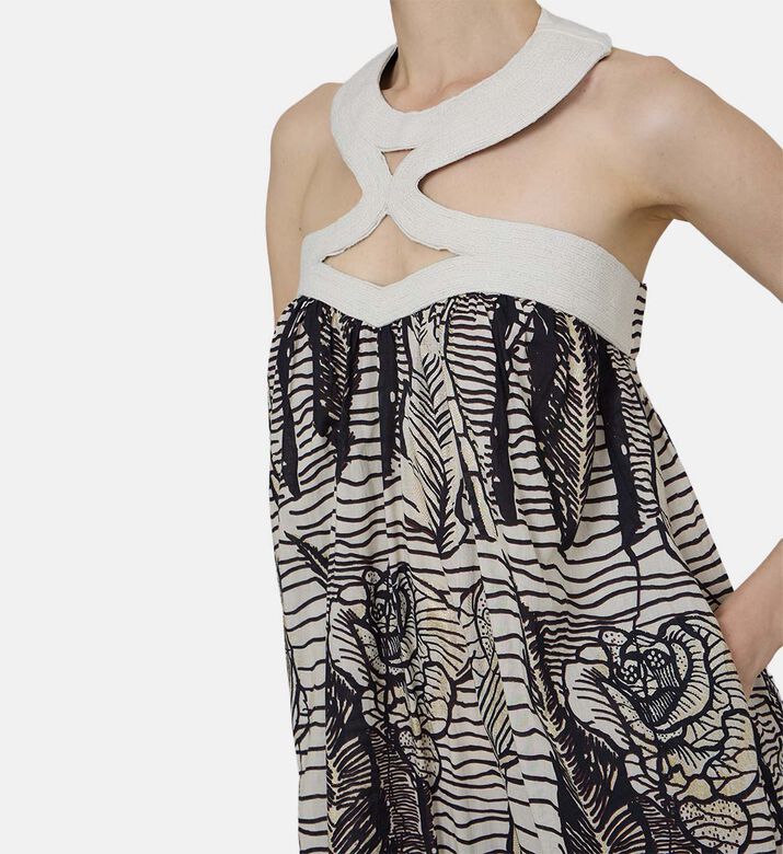 Delina Cotton Printed Midi Dress Delina Cotton Printed Midi Dress