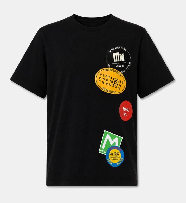 MM6 Badge-print Crewneck T-shirt, Packshot View