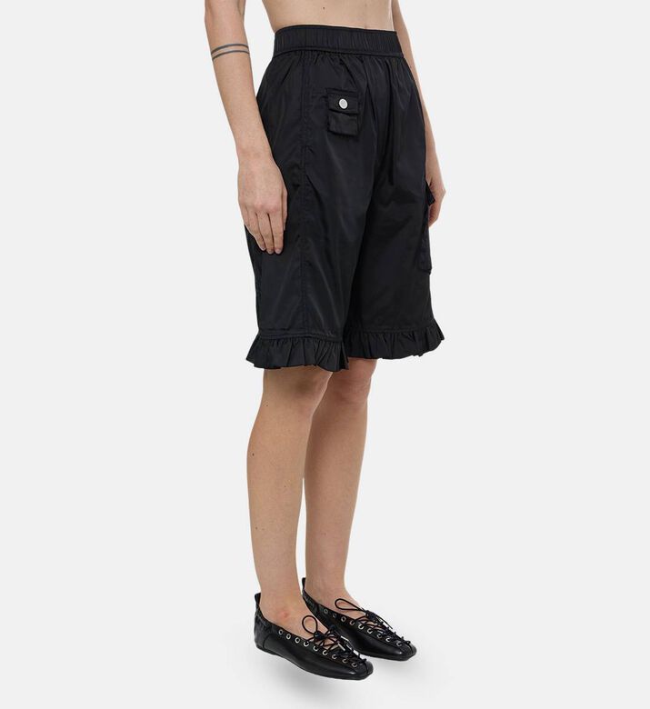 Ganni Flap Pockets Regular-fit Shorts, Model View Ganni Flap Pockets Regular-fit Shorts, Model View