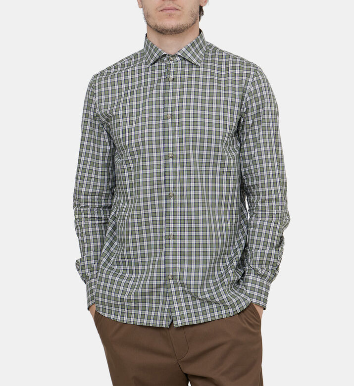 Checked Pattern Cotton Shirt