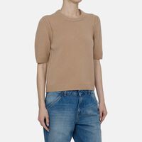 Cashmere Short-sleeve Sweater