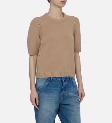 Cashmere Short-sleeve Sweater