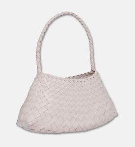 Dragon Diffusion Rosanna Woven Leather Baguette Bag, Beige, Packshot View