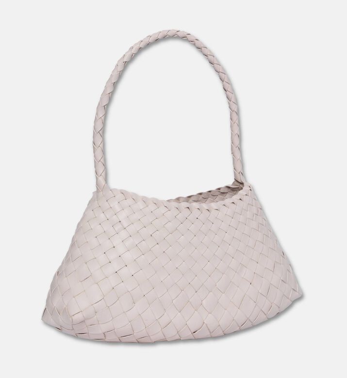 Dragon Diffusion Rosanna Woven Leather Baguette Bag, Beige, Packshot View
