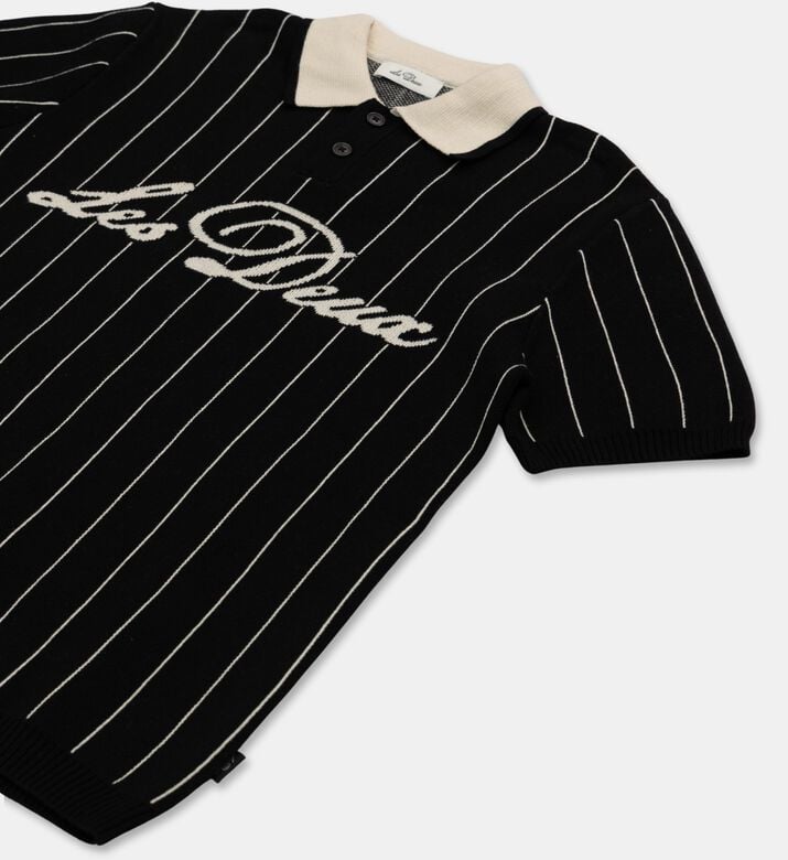 Les Deux Pinstripe Short-sleeve Polo Shirt, Packshot View